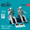 RESKIT RSF48-0005 USAF F-111 PILOTS SITTING IN SEATS (2 PCS) (3D PRINTED) 1/48